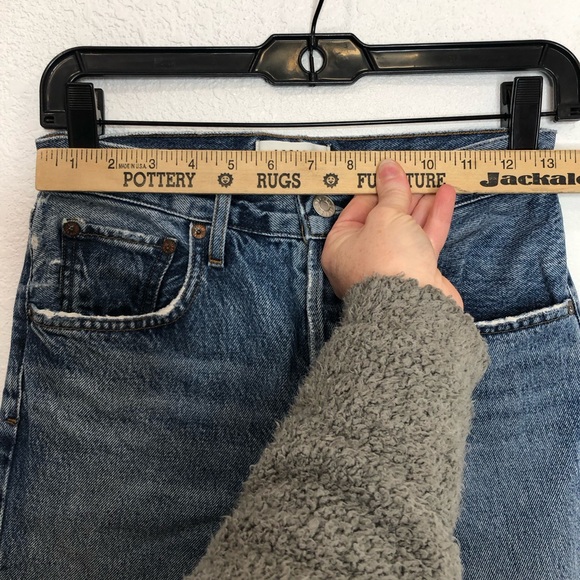 Agolde Ripley Straight Leg Jeans in Forfeit Blue Denim Jean Size 24 Revolve - Picture 13 of 16